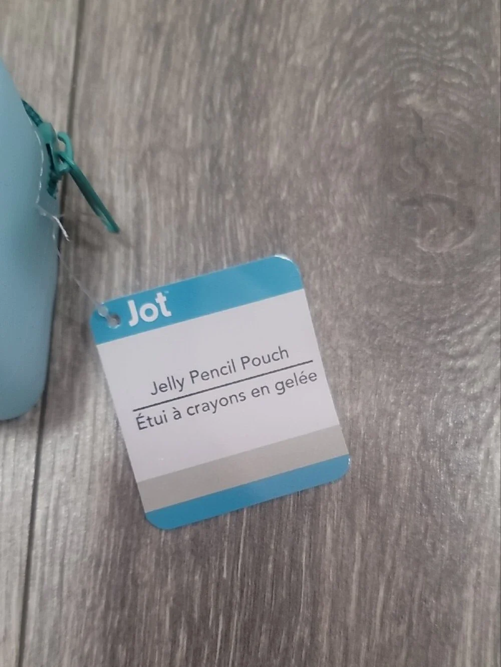 Light Blue and Green Silicone Jelly Pencil Pouch